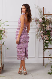 The Fiorenza Dress in Lilac Tapestry Rose