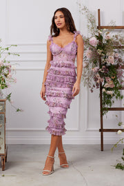The Fiorenza Dress in Lilac Tapestry Rose