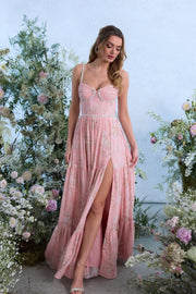 The Gwen Dress in Light Pink Tapestry Rose