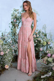 The Gwen Dress in Light Pink Tapestry Rose