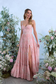The Gwen Dress in Light Pink Tapestry Rose