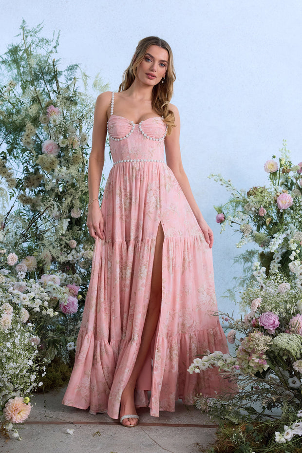 The Gwen Dress in Light Pink Tapestry Rose