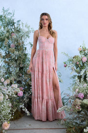 The Gwen Dress in Light Pink Tapestry Rose