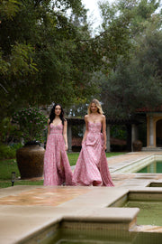 The Cecilia Dress in Pink Peony Print