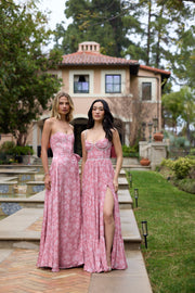 The Gwen Dress in Pink Peony Print