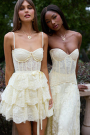 The Josie Dress in Transparent Yellow Lace