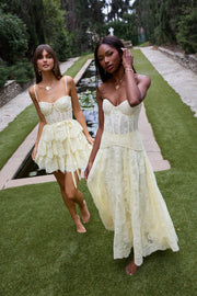 The Carolena Set in Transparent Yellow Lace