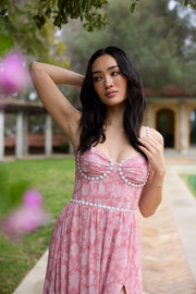The Gwen Dress in Pink Peony Print