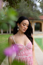 The Gwen Dress in Pink Peony Print