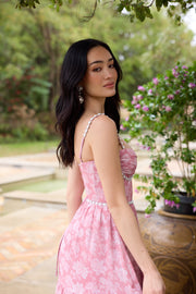 The Gwen Dress in Pink Peony Print