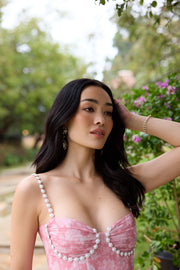 The Gwen Dress in Pink Peony Print