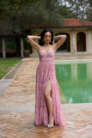 The Gwen Dress in Pink Peony Print
