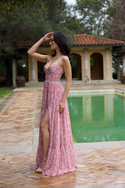 The Gwen Dress in Pink Peony Print