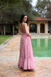 The Gwen Dress in Pink Peony Print