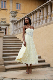 The Hazel Dress in Transparent Yellow Lace