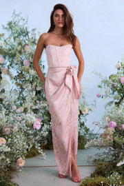 The June Dress in Light Pink Tapestry Rose