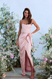 The June Dress in Light Pink Tapestry Rose