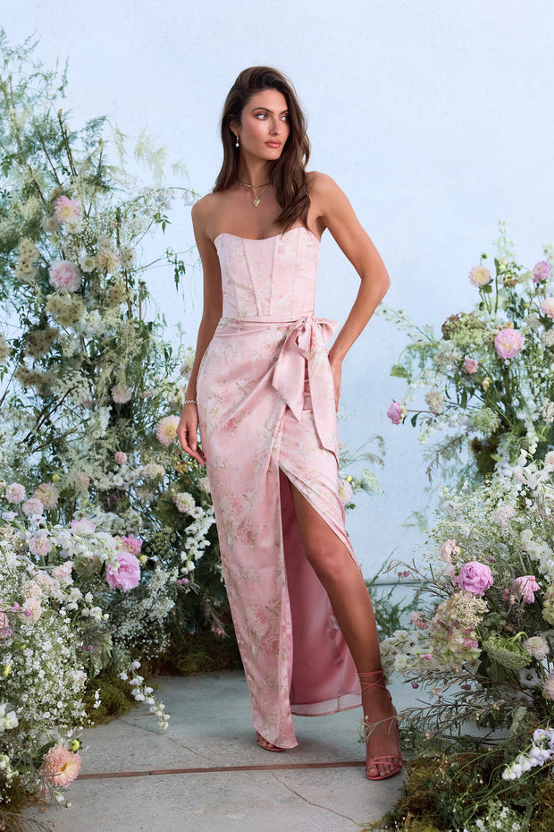 The June Dress in Light Pink Tapestry Rose