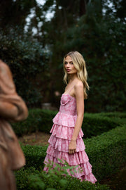 The Josephine Dress in Pink Peony Print