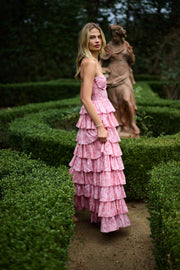 The Josephine Dress in Pink Peony Print