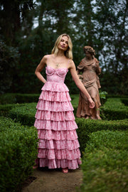 The Josephine Dress in Pink Peony Print