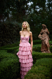 The Josephine Dress in Pink Peony Print