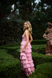 The Josephine Dress in Pink Peony Print