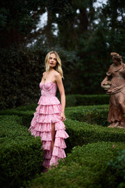 The Josephine Dress in Pink Peony Print
