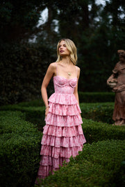 The Josephine Dress in Pink Peony Print