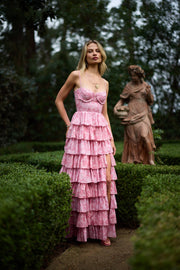 The Josephine Dress in Pink Peony Print