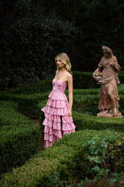 The Josephine Dress in Pink Peony Print