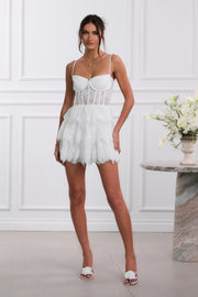 The Josie Dress in White Chantilly Lace
