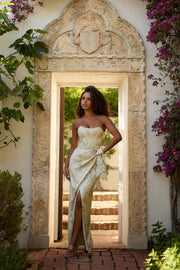 The June Dress in Sage Tapestry