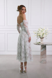 The Katherine Dress in White Chantilly Lace