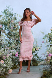 The Lilac Dress in Light Pink Tapestry Rose