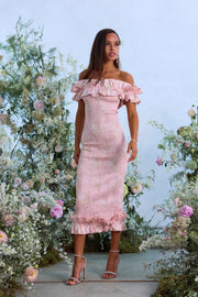 The Lilac Dress in Light Pink Tapestry Rose