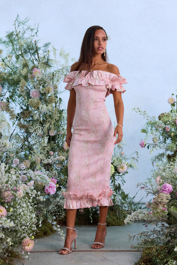 The Lilac Dress in Light Pink Tapestry Rose