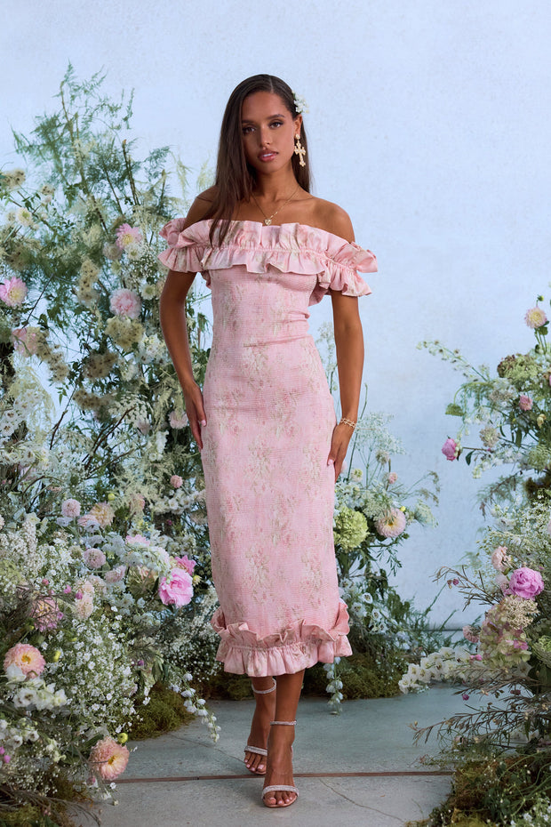 The Lilac Dress in Light Pink Tapestry Rose