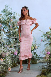 The Lilac Dress in Light Pink Tapestry Rose