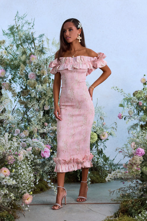 The Lilac Dress in Light Pink Tapestry Rose