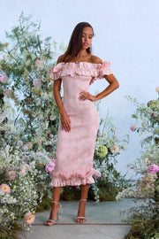The Lilac Dress in Light Pink Tapestry Rose