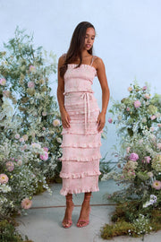 The Lily Dress in Light Pink Tapestry Rose