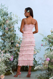 The Lily Dress in Light Pink Tapestry Rose