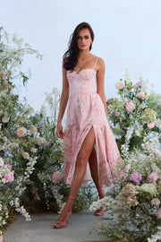 The Lorenza Dress in Light Pink Tapestry Rose