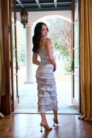 The Lily Dress in Blue Tapestry Rose