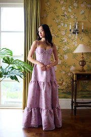 The Lucetta Dress in Orchid Baroque Floral