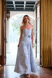 The Rosamund Dress in Blue Tapestry Rose