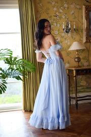 The Rosetta Dress in Halogen Blue