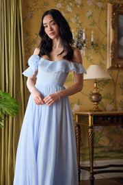 The Rosetta Dress in Halogen Blue