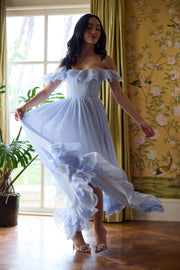 The Rosetta Dress in Halogen Blue